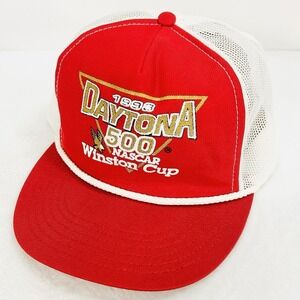 Daytona 500 1993 Nascar Winston Cup Vintage Trucker Rope‎ Hat Cap Adjustable USA